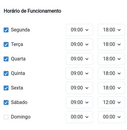 horarios